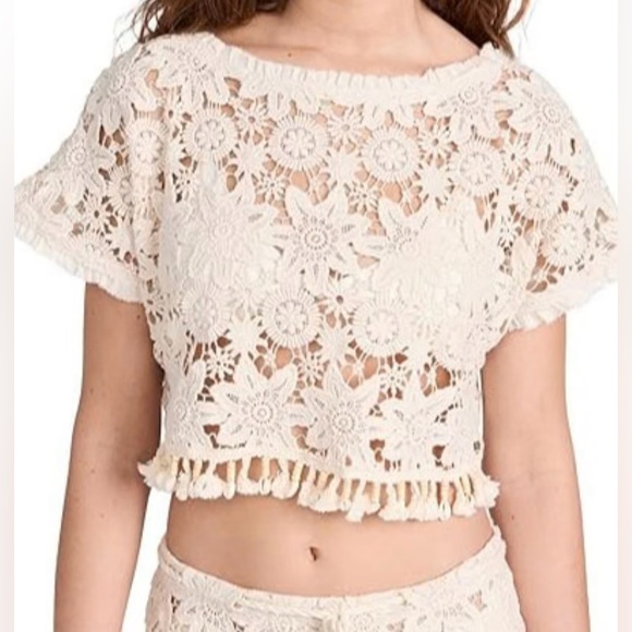 Just Bee Queen Rosie Floral-Lace Top and Skirt set - Picture 3 of 7